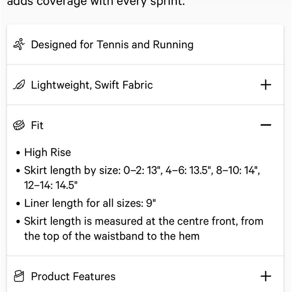 NWT Lululemon Court Rival Tennis Skirt w/ Extended Bike Short Liner Super Sporty - Picture 9 of 9